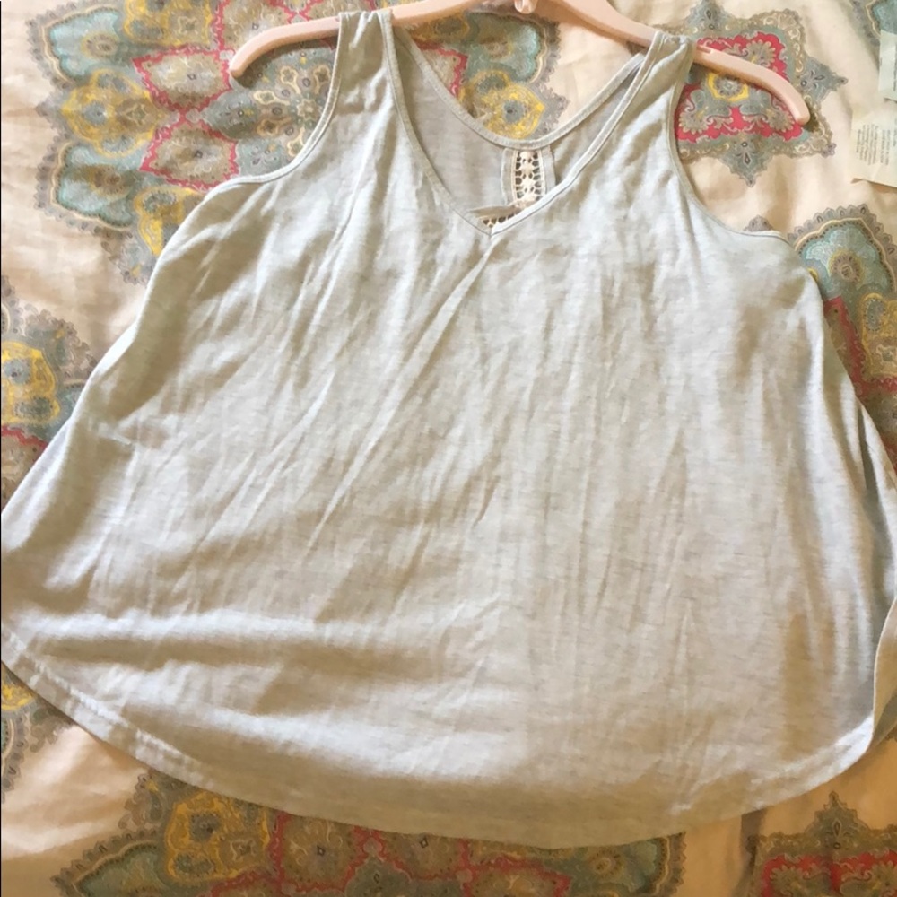 Grey tank top with small back cut out
